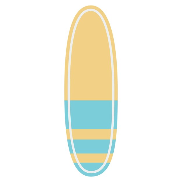 Ilustración de vector plano de tabla de surf