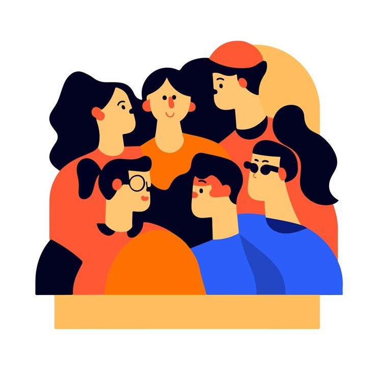 Vector ilustración de vector plano de unity people para el concepto de colaboración y trabajo en equipo