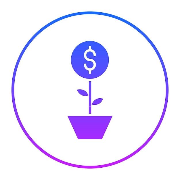 Ilustración del vector de la planta de dinero