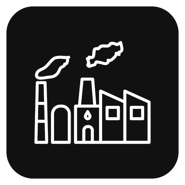 Ilustración del vector de la planta de energía