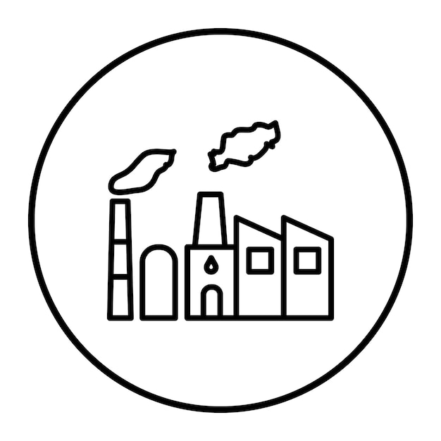 Ilustración del vector de la planta de energía