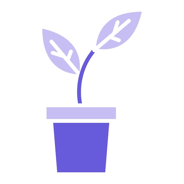 Ilustración del vector de la planta en la olla