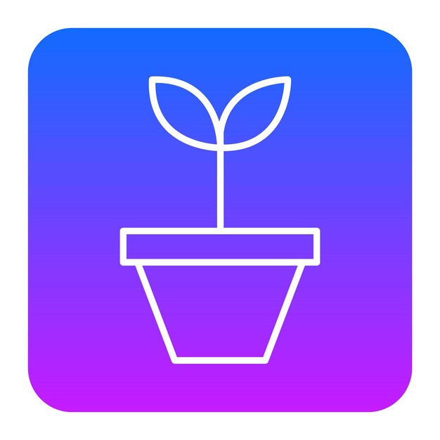 Ilustración del vector de la planta en la olla