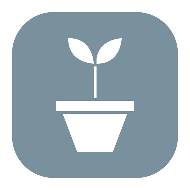Ilustración del vector de la planta en la olla