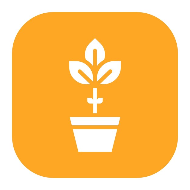 Ilustración del vector de la planta en la olla