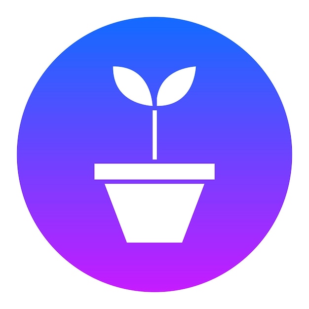 Ilustración del vector de la planta en la olla