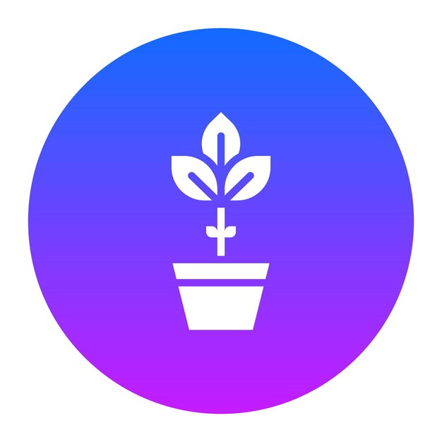 Ilustración del vector de la planta en la olla