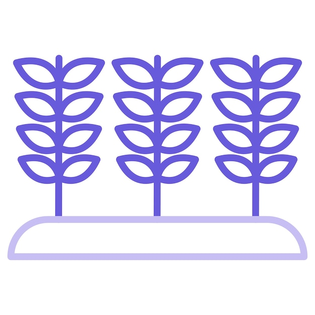 Ilustración del vector de la plantación de trigo