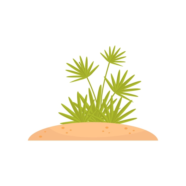 Vector ilustración de vector de plantas tropicales verdes aisladas sobre un fondo blanco