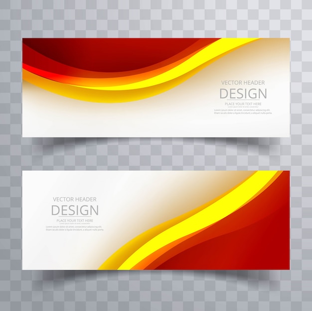 Ilustración de vector de plantilla de banner colorido abstracto