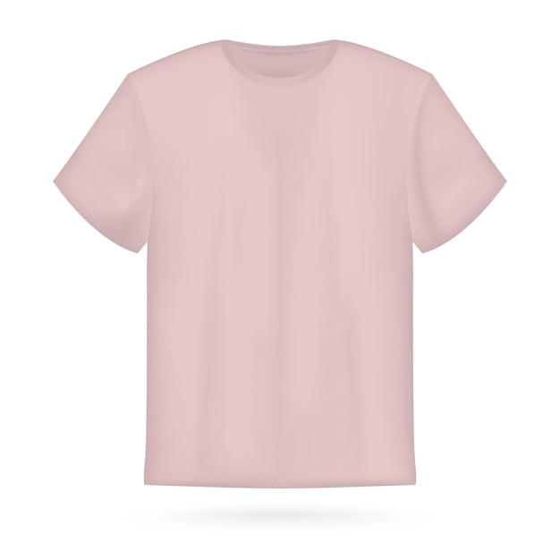 Vector ilustración de vector de plantilla de camiseta rosa aislado en blanco.