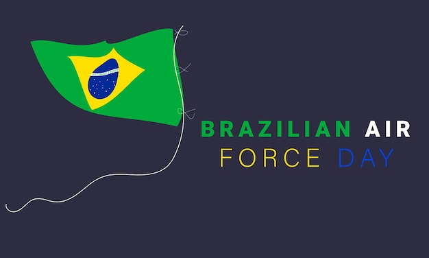 Ilustración de vector de plantilla de cartel de tarjeta de banner de fondo de día de la fuerza aérea brasileña