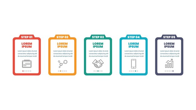 Ilustración de vector de plantilla cuadrada de infografía empresarial