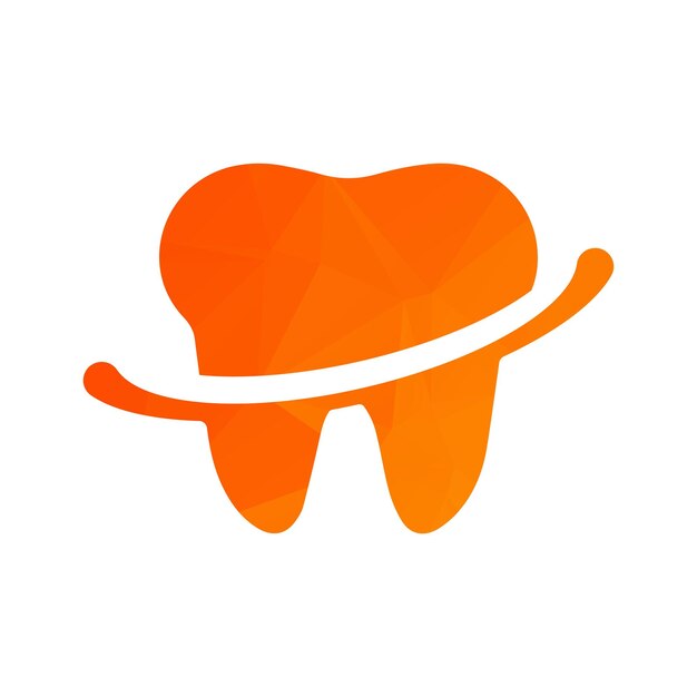 Ilustración de vector de plantilla de cuidado dental de logotipo de diente