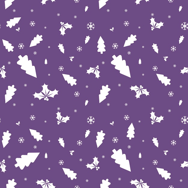 Ilustración de vector de plantilla de diseño de cartel de Navidad de patrones sin fisuras de Navidad