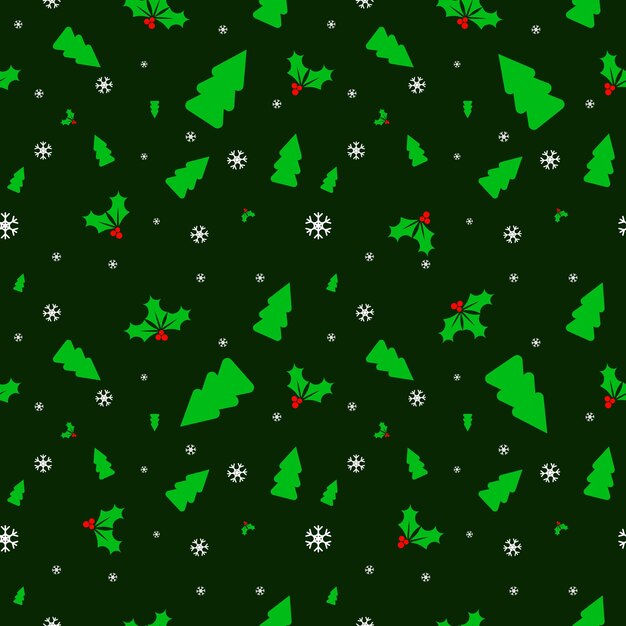 Ilustración de vector de plantilla de diseño de cartel de Navidad de patrones sin fisuras de Navidad