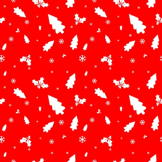 Ilustración de vector de plantilla de diseño de cartel de Navidad de patrones sin fisuras de Navidad