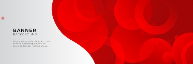 Ilustración de vector de plantilla de diseño de fondo de banner rojo abstracto con capa de superposición 3d y formas de onda geométricas. fondo abstracto poligonal, textura, diseño publicitario y página web
