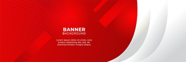 Ilustración de vector de plantilla de diseño de fondo de banner rojo abstracto con capa de superposición 3d y formas de onda geométricas. Fondo abstracto poligonal, textura, diseño publicitario y página web
