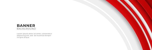 Ilustración de vector de plantilla de diseño de fondo de banner rojo abstracto con capa de superposición 3d y formas de onda geométricas. Fondo abstracto poligonal, textura, diseño publicitario y página web