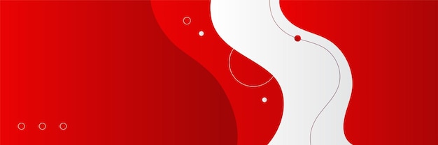 Ilustración de vector de plantilla de diseño de fondo de banner rojo abstracto con capa de superposición 3d y formas de onda geométricas. Fondo abstracto poligonal, textura, diseño publicitario y página web