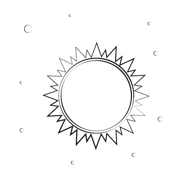 Vector ilustración de vector de plantilla de diseño gráfico de icono de sol