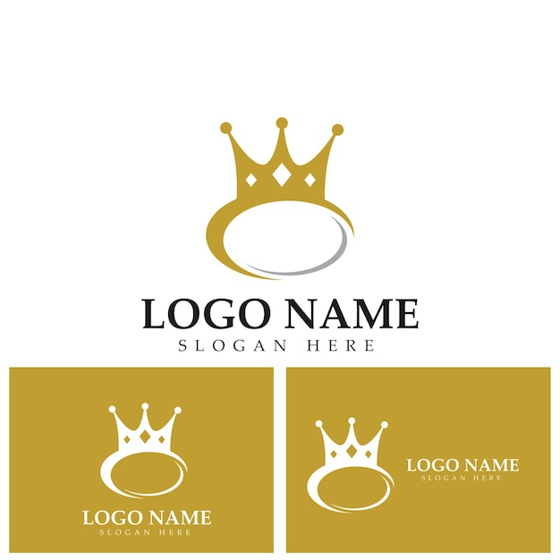 Ilustración de vector de plantilla de diseño gráfico real corona