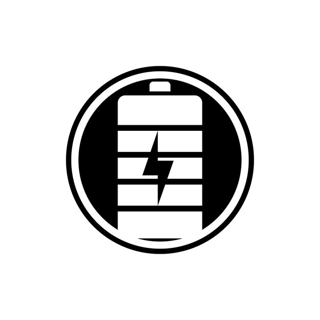 Ilustración de vector de plantilla de diseño de icono de batería