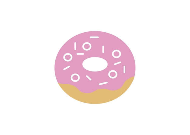 Vector ilustración de vector de plantilla de diseño de icono de donut aislado