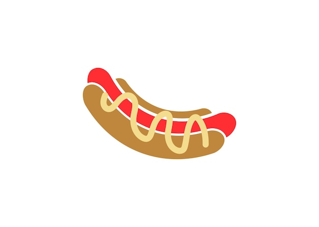 Vector ilustración de vector de plantilla de diseño de icono de hot dog aislado