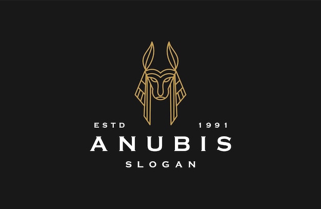 Vector ilustración de vector de plantilla de diseño de icono de logotipo de anubis