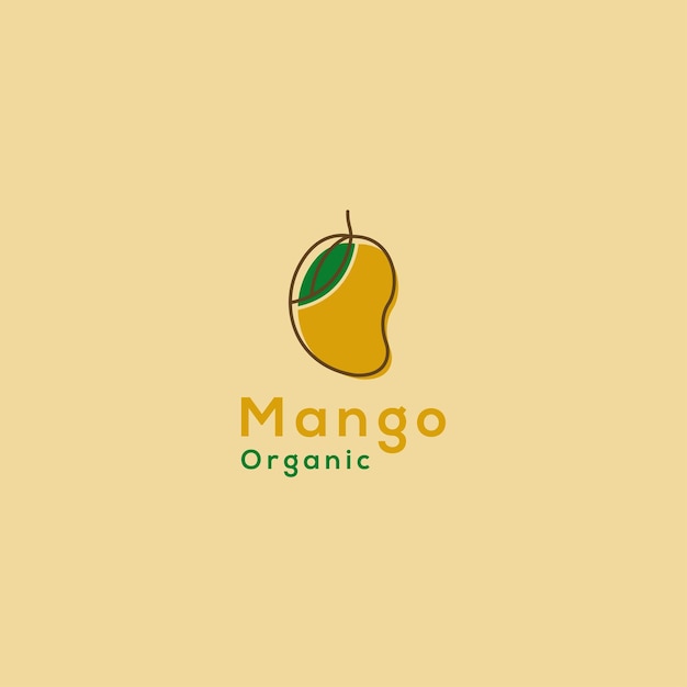 Vector ilustración de vector de plantilla de diseño de icono de logotipo de fruta de mango