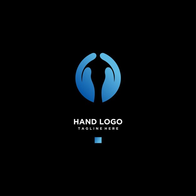 Ilustración de vector de plantilla de diseño de icono de logotipo de mano