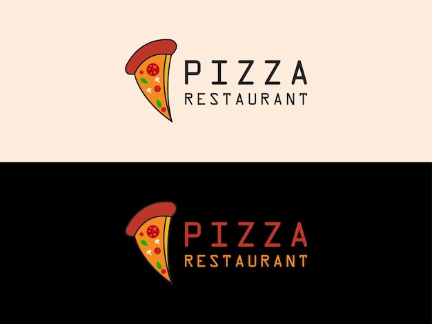 Ilustración de vector de plantilla de diseño de icono de logotipo de pizza