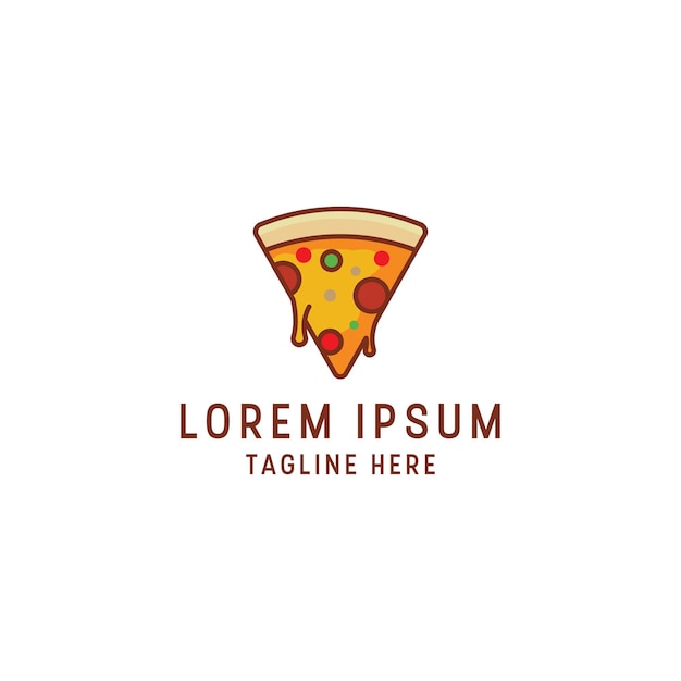 Ilustración de Vector de plantilla de diseño de icono de logotipo de pizza