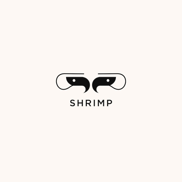 Ilustración de vector de plantilla de diseño de icono de logotipo de shirmp