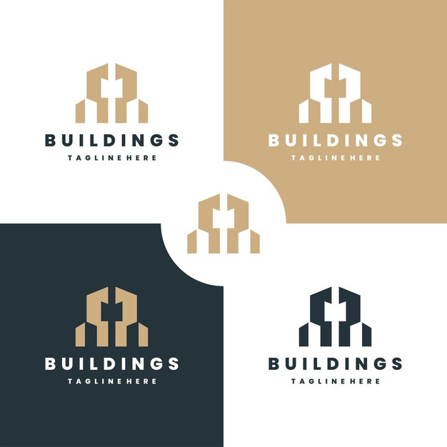 Ilustración de vector de plantilla de diseño de logotipo de construcción