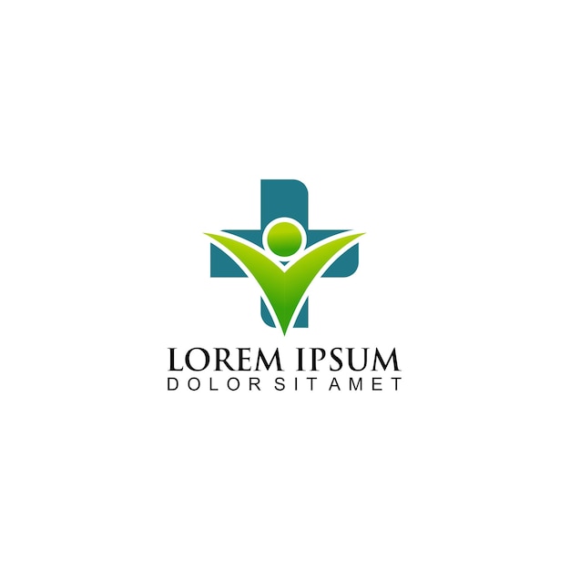 Ilustración de vector de plantilla de diseño de logotipo de cuidado de la salud