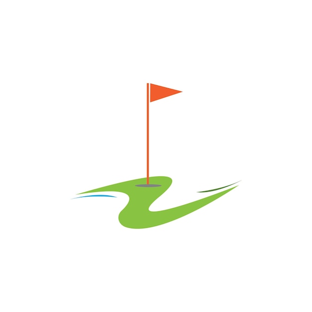 Ilustración de vector de plantilla de diseño de logotipo de deporte de golf