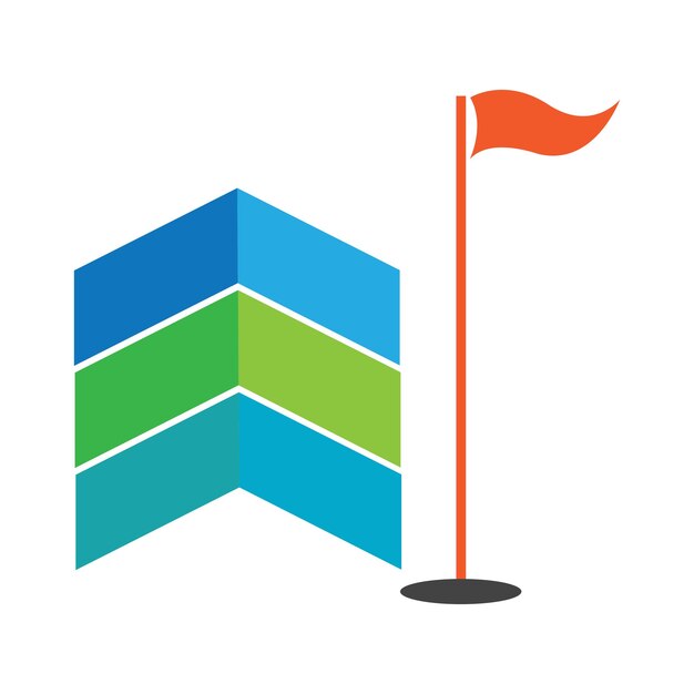 Ilustración de vector de plantilla de diseño de logotipo de deporte de golf