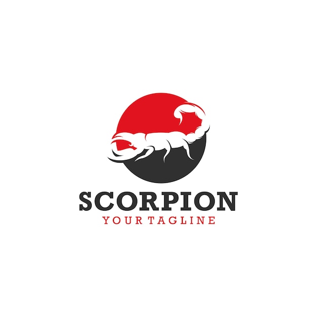 Ilustración de vector de plantilla de diseño de logotipo de escorpión