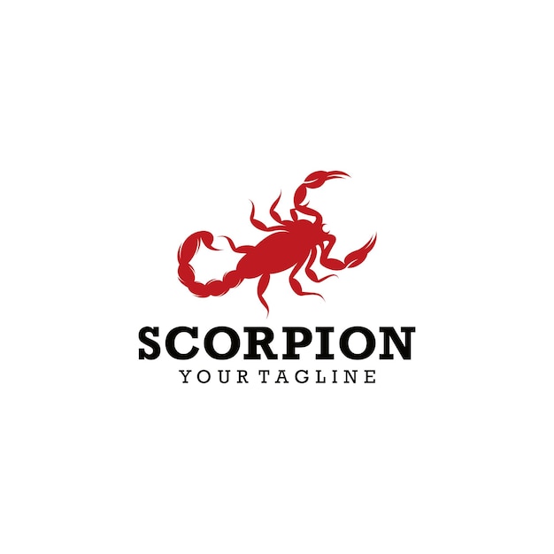 Ilustración de vector de plantilla de diseño de logotipo de escorpión