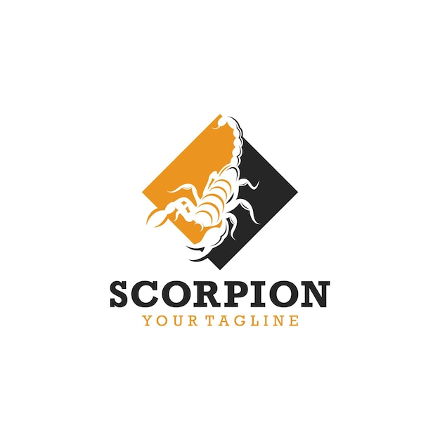 Ilustración de vector de plantilla de diseño de logotipo de escorpión