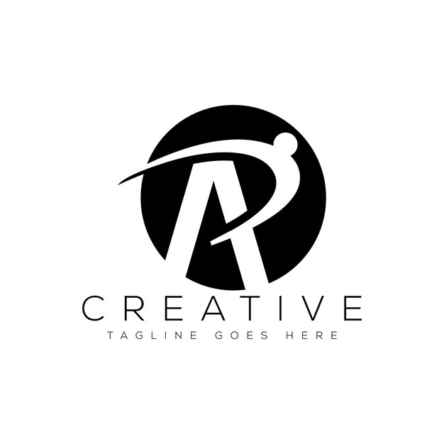 Ilustración de vector de plantilla de diseño de logotipo de letra AP