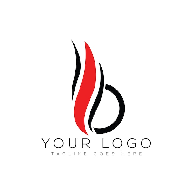 Ilustración de vector de plantilla de diseño de logotipo letra B