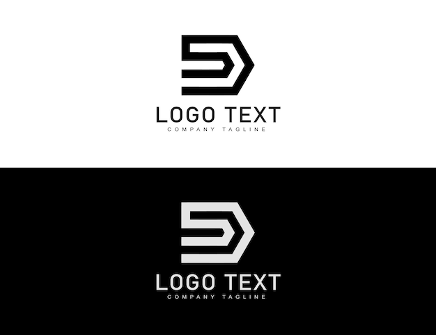 Ilustración de vector de plantilla de diseño de logotipo letra D