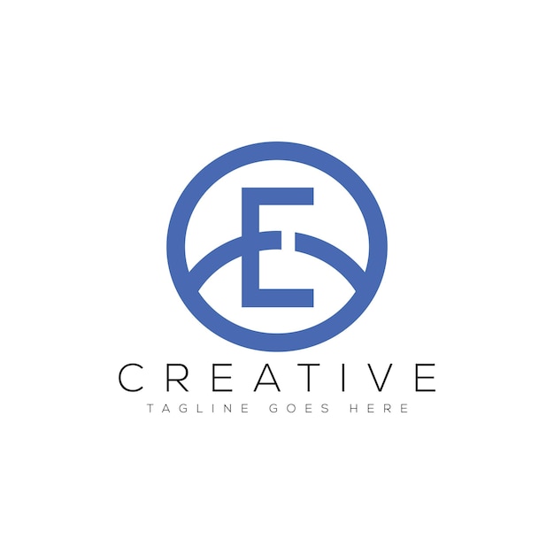 Ilustración de vector de plantilla de diseño de logotipo letra E
