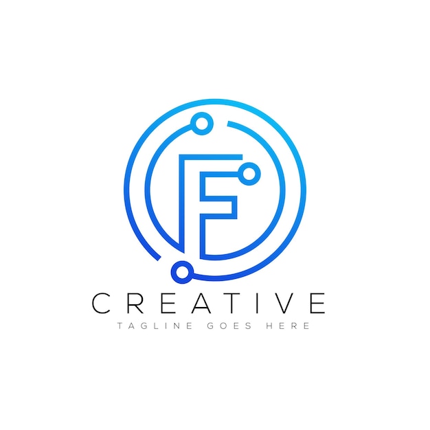 Ilustración de vector de plantilla de diseño de logotipo letra F