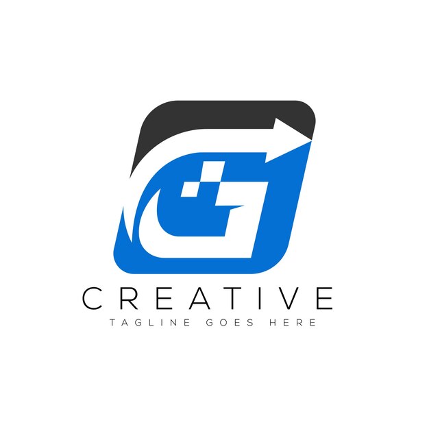 Ilustración de vector de plantilla de diseño de logotipo de letra G