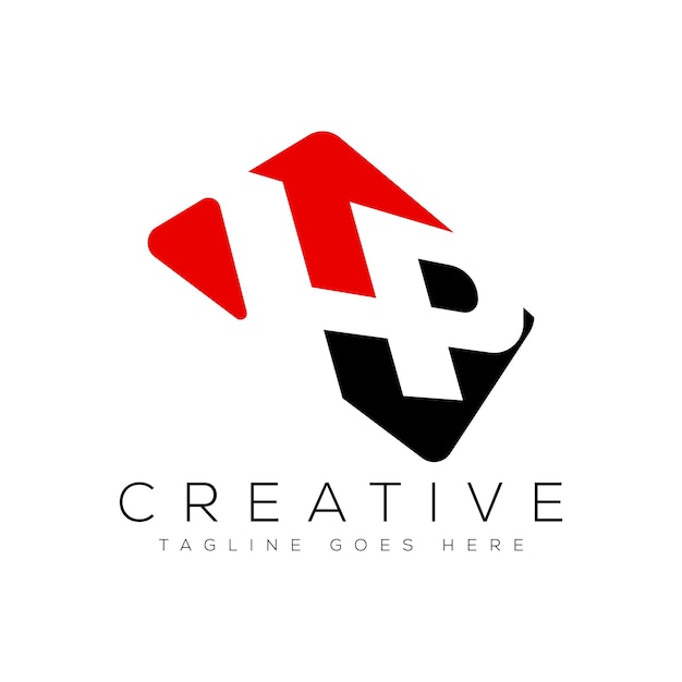 Ilustración de vector de plantilla de diseño de logotipo de letra HP